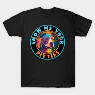 Retro Sunset Pit Bull T-Shirt